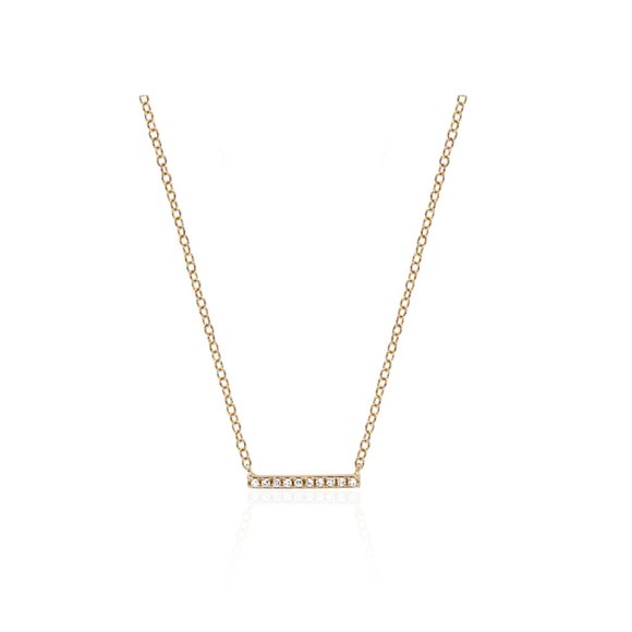 EF collection rose gold diamond bar necklace NWT - Picture 1 of 5